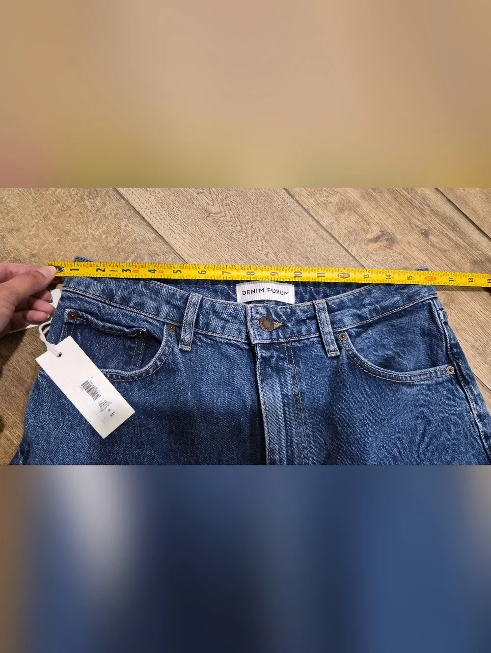 Aritzia Denim Forum Nwt Remy Hi Relaxed No Stressed Medium Blue Size 29 - Picture 9 of 11